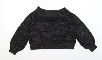 Womens UK Size M Divided Black Pullover Jumper