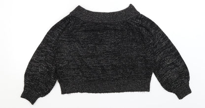 Womens UK Size M Divided Black Pullover Jumper