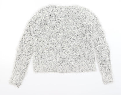 Womens UK Size XS H&M White Pullover Jumper
