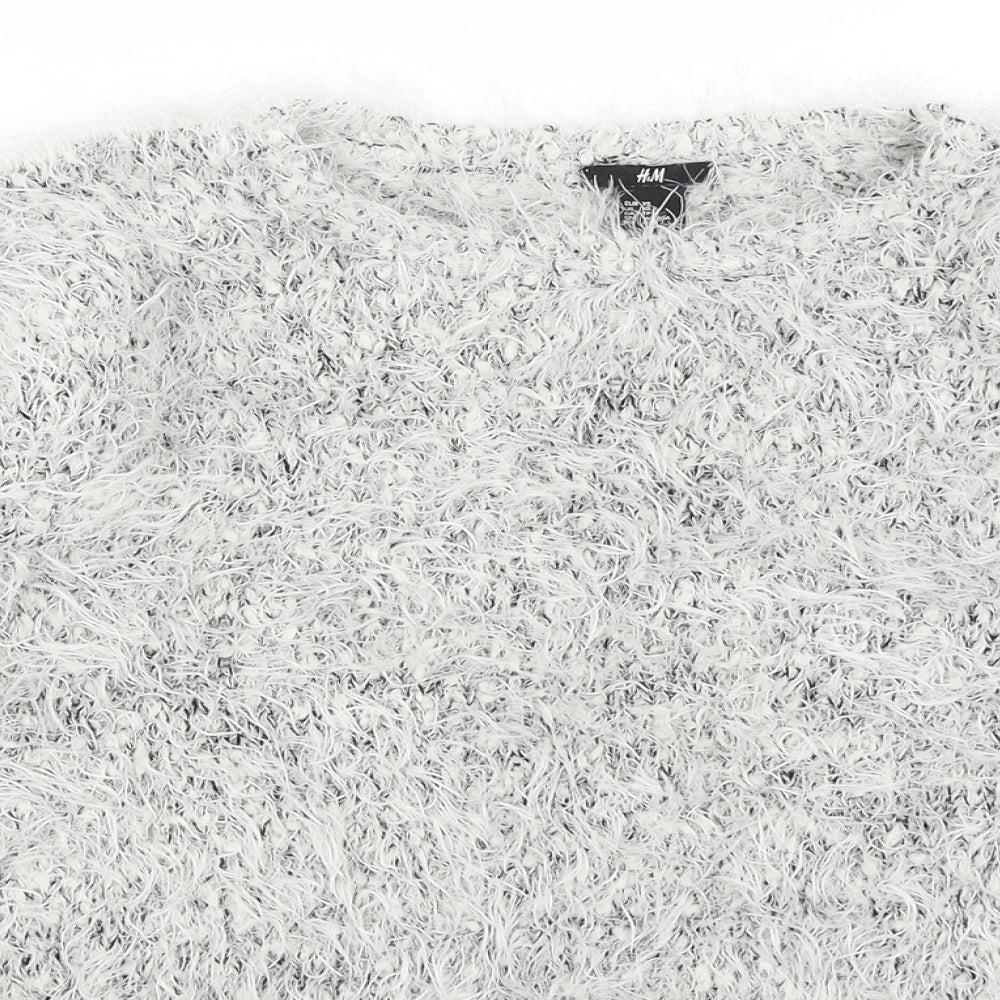 Womens UK Size XS H&M White Pullover Jumper