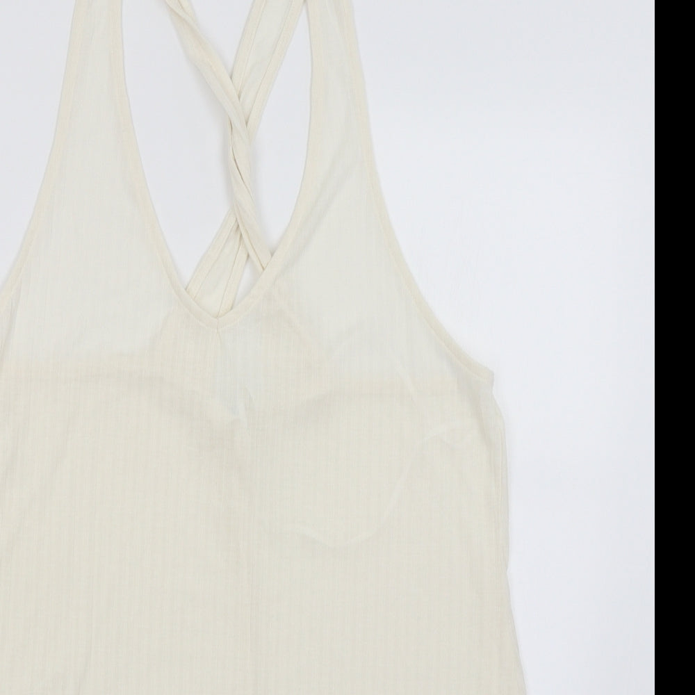 Primark Womens Ivory   Basic Tank Size L