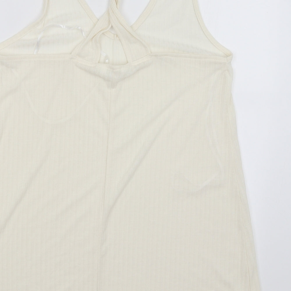 Primark Womens Ivory   Basic Tank Size L