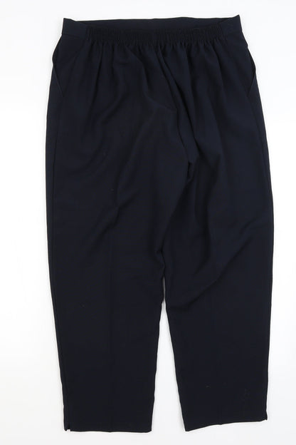Womens UK Size 20 Preworn Regular Fit  Blue Trousers