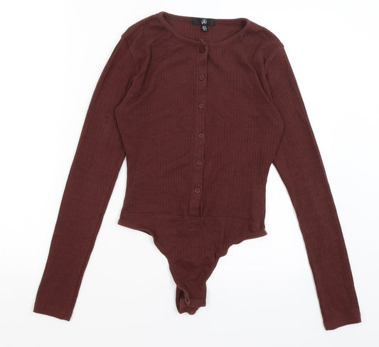 Missguided Womens Red   Bodysuit One-Piece Size 8