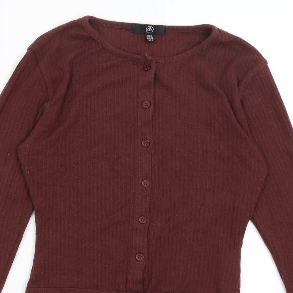 Missguided Womens Red   Bodysuit One-Piece Size 8