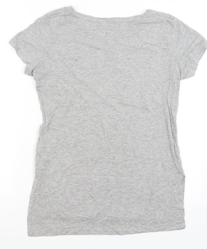 Womens UK Size S House Grey Basic T-Shirt