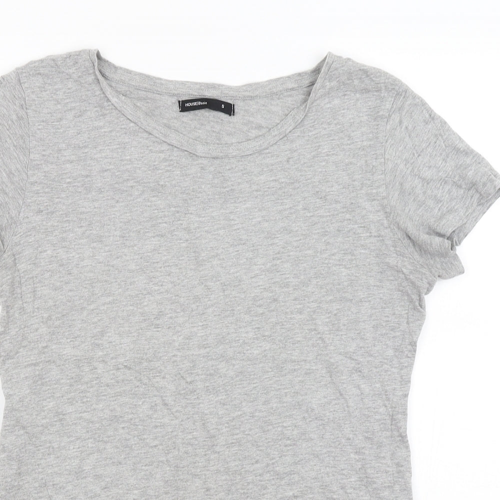 Womens UK Size S House Grey Basic T-Shirt