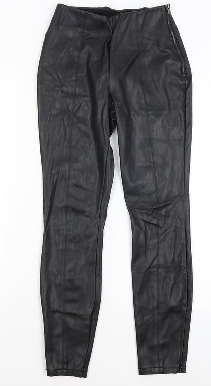 Womens UK Size 8 Preworn Regular Fit  Black Trousers