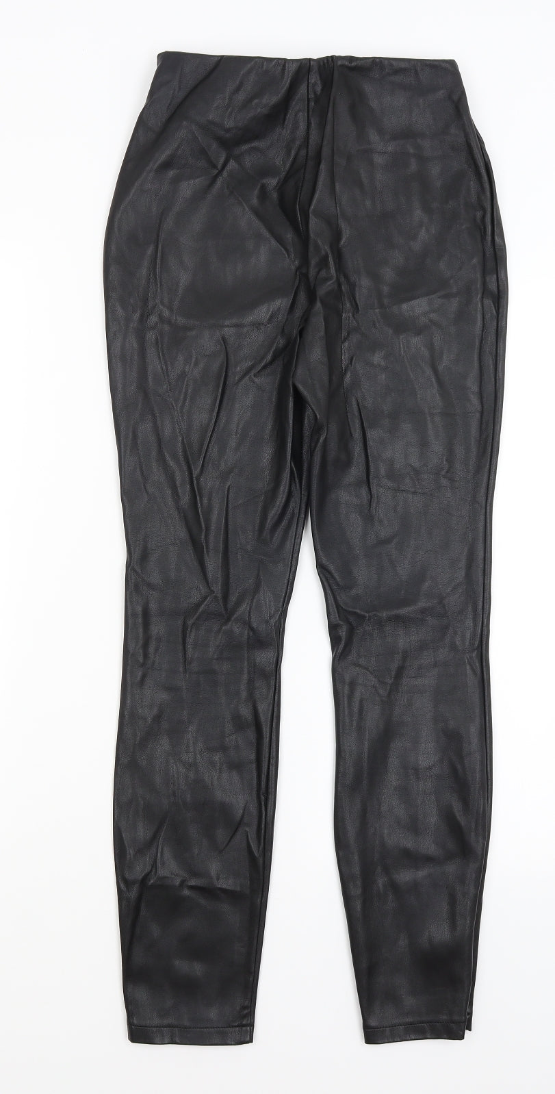 Womens UK Size 8 Preworn Regular Fit  Black Trousers
