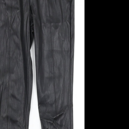Womens UK Size 8 Preworn Regular Fit  Black Trousers