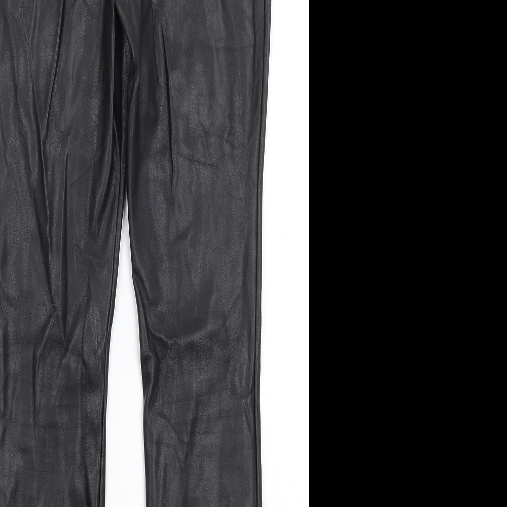 Womens UK Size 8 Preworn Regular Fit  Black Trousers