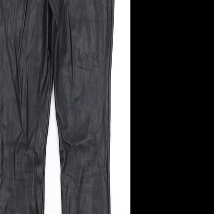 Womens UK Size 8 Preworn Regular Fit  Black Trousers