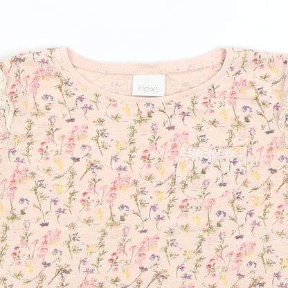 NEXT Baby Pink Floral  Basic T-Shirt Size 18-24 Months