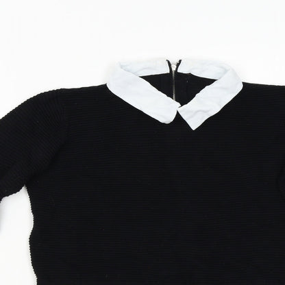 Preworn Girls Black   Pullover Jumper Size M