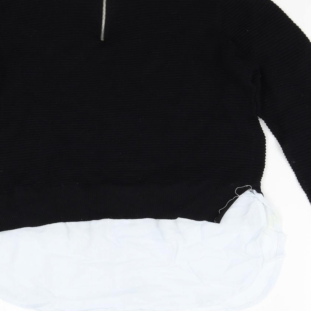 Preworn Girls Black   Pullover Jumper Size M