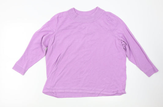 Womens UK Size L Preworn Purple Pullover Jumper