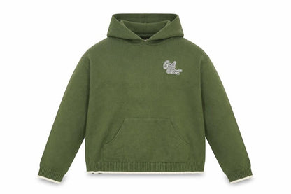 H&M Girls Green  Knit Pullover Hoodie Size L