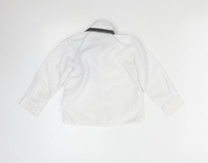 Preworn Boys White   Basic Button-Up Size 4 Years  - With Neck Tie
