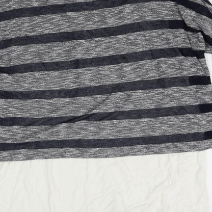 M&M's Womens Grey Striped Knit Pullover Jumper Size 14