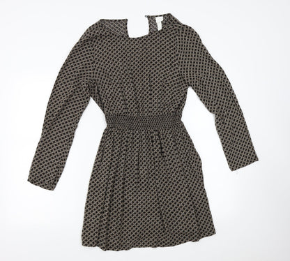 H&M Womens Multicoloured Geometric  Fit & Flare  Size 6