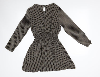 H&M Womens Multicoloured Geometric  Fit & Flare  Size 6