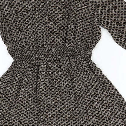 H&M Womens Multicoloured Geometric  Fit & Flare  Size 6
