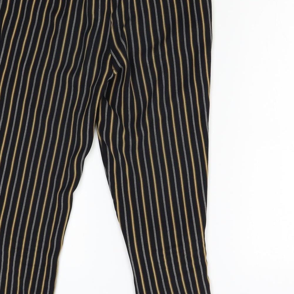 New Look Womens Black Striped  Trousers  Size 8 L26 in