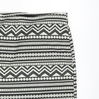 New Look Womens Multicoloured Geometric  Straight & Pencil Skirt Size 6