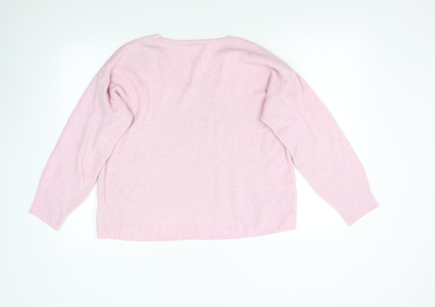 Womens UK Size M H&M Pink Pullover Jumper