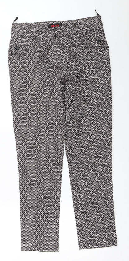 ELGO Womens Black   Capri Trousers Size 42 L28 in