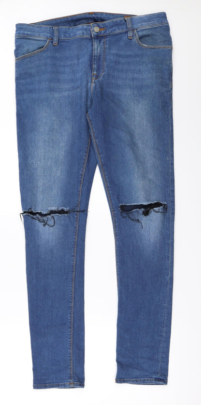 ASOS Womens Blue   Skinny Jeans Size 34 in L32 in