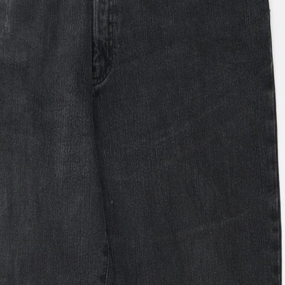 Blue Fashion Womens Black   Straight Jeans Size 36 in L28.5 in