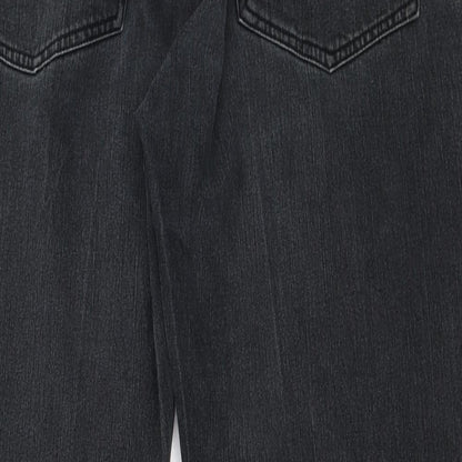 Blue Fashion Womens Black   Straight Jeans Size 36 in L28.5 in