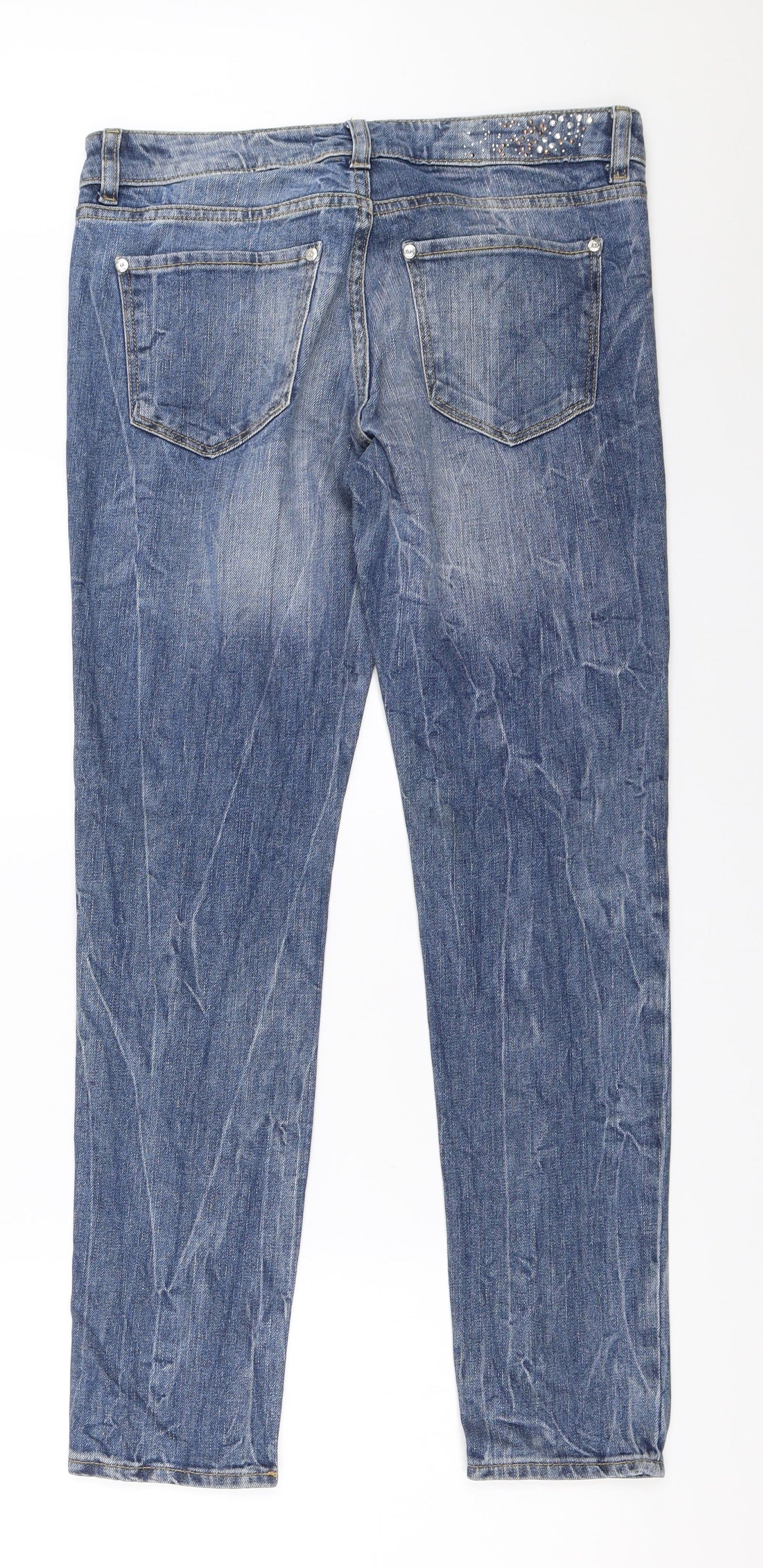Womens UK Size 36 Lindex Regular Fit Skinny Blue Jeans