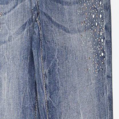 Womens UK Size 36 Lindex Regular Fit Skinny Blue Jeans