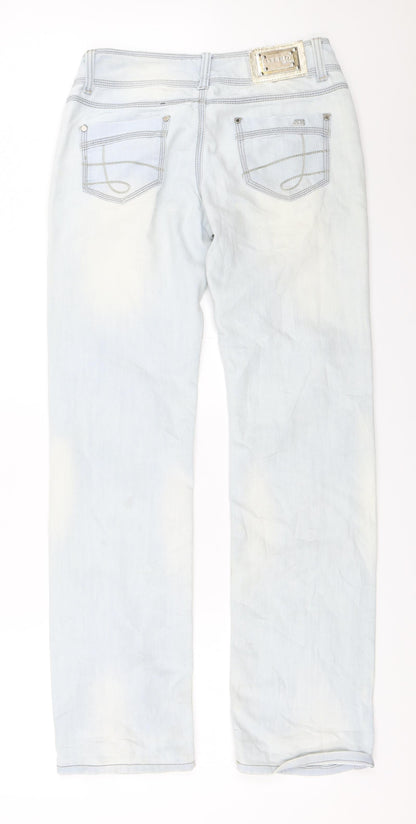 Iteno Womens Blue   Straight Jeans Size 26 in L32 in