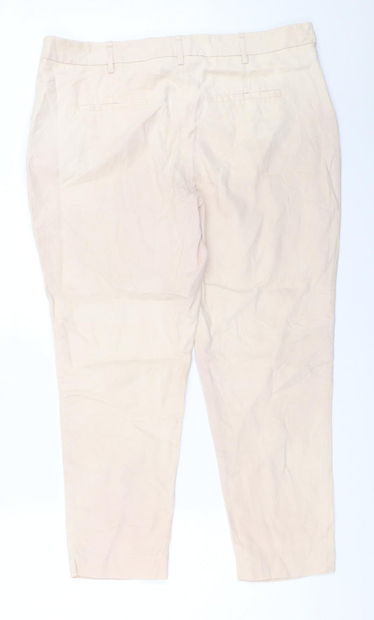 Nutmeg Womens Beige   Capri Trousers Size 18 L26 in