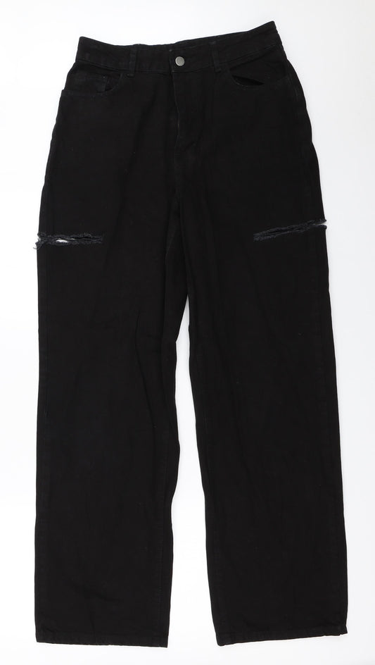 Womens UK Size 28 in Preworn Regular Fit Straight Black Jeans