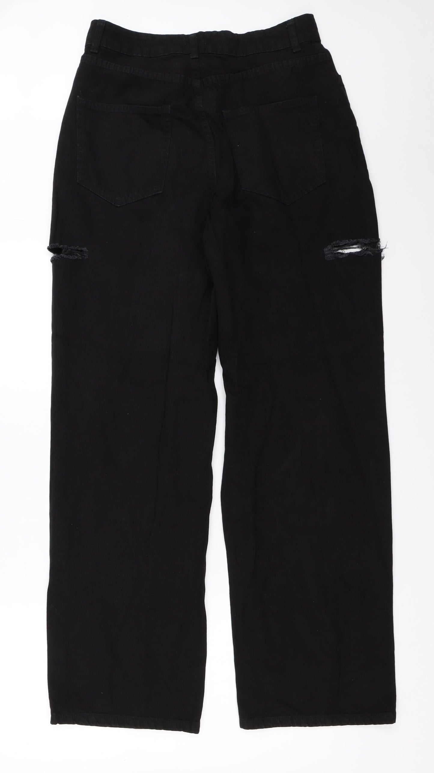 Womens UK Size 28 in Preworn Regular Fit Straight Black Jeans