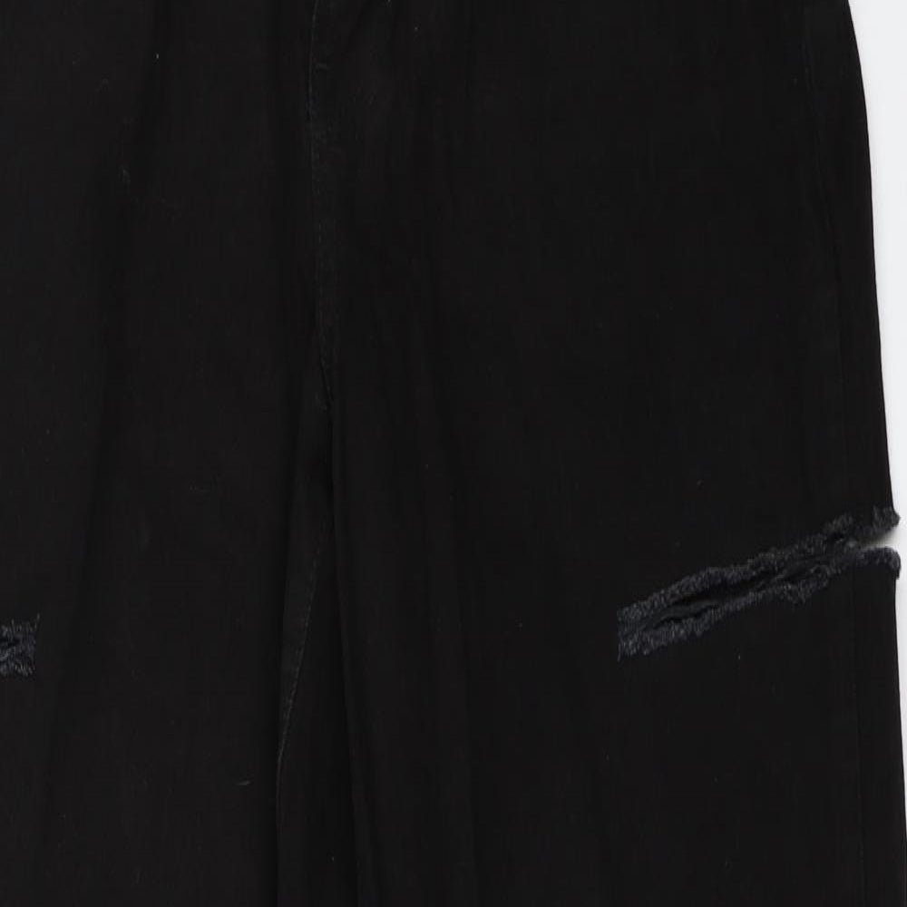 Womens UK Size 28 in Preworn Regular Fit Straight Black Jeans