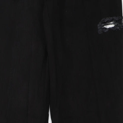 Womens UK Size 28 in Preworn Regular Fit Straight Black Jeans