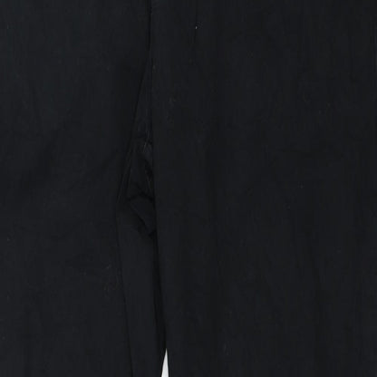Womens UK Size 36 Lindex Regular Fit Chino Black Trousers