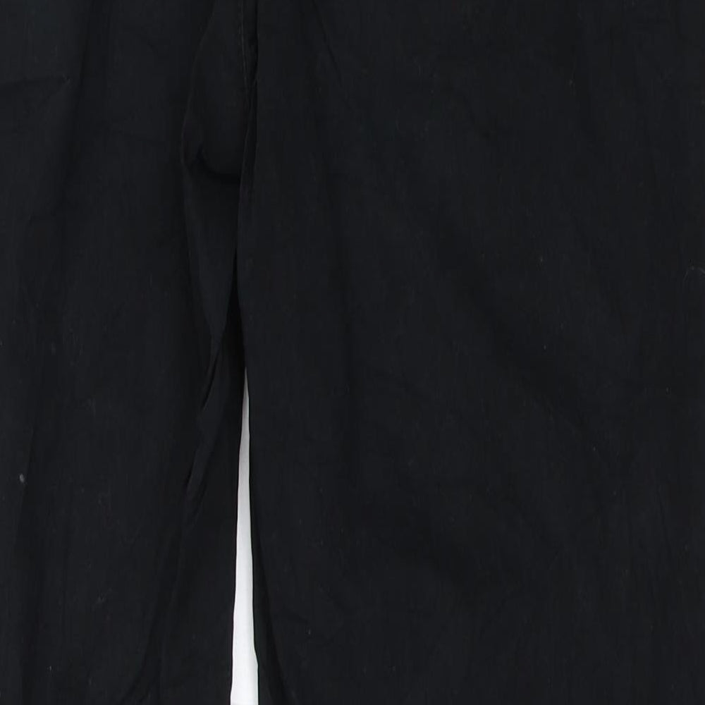 Womens UK Size 36 Lindex Regular Fit Chino Black Trousers