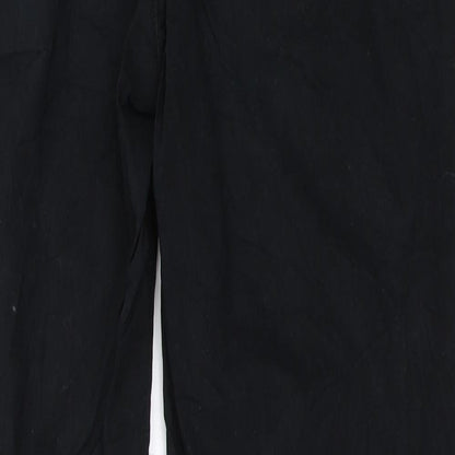 Womens UK Size 36 Lindex Regular Fit Chino Black Trousers