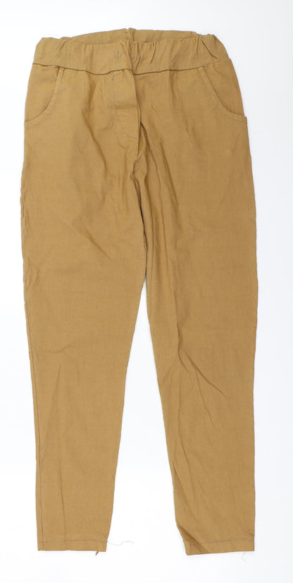 Womens UK Size 28 in Preworn Regular Fit  Beige Trousers