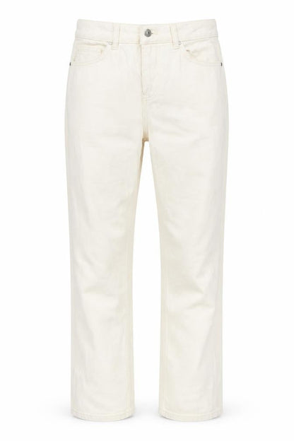 Kley Womens Ivory   Straight Jeans Size 8 L26.5 in