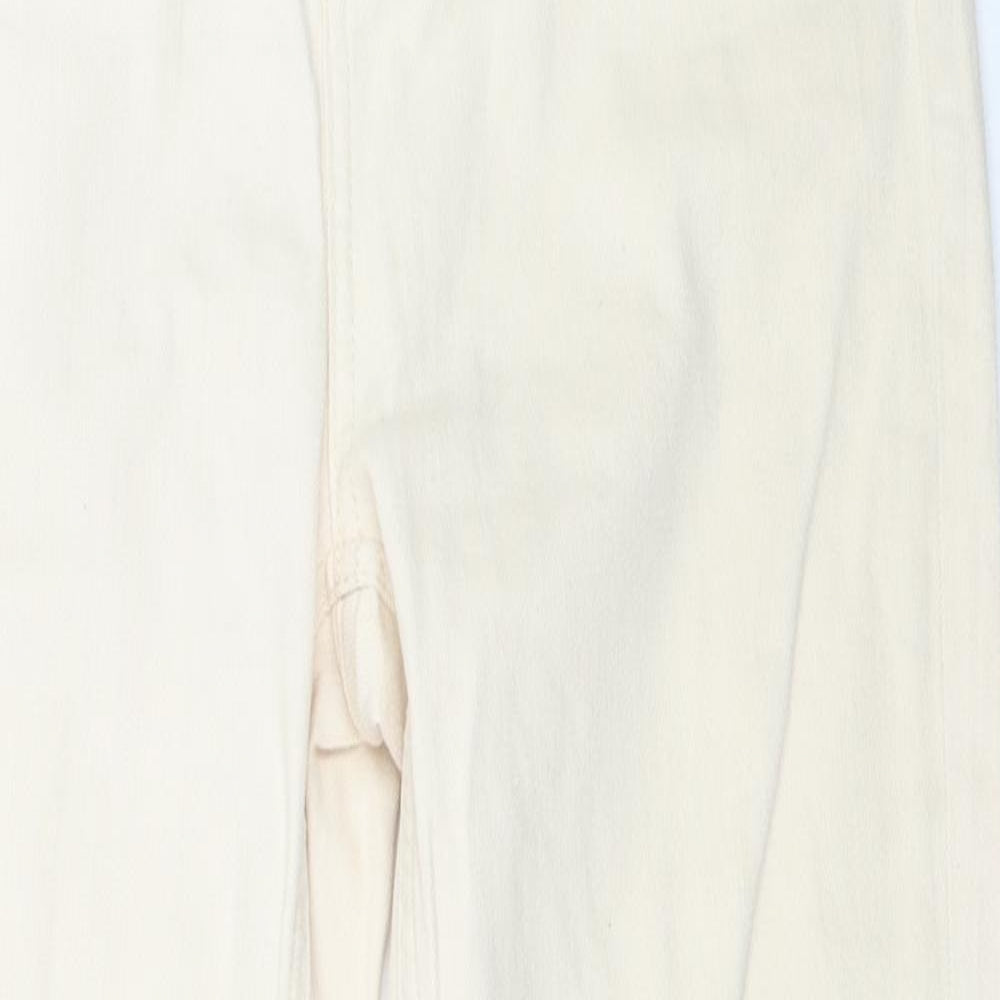 Kley Womens Ivory   Straight Jeans Size 8 L26.5 in