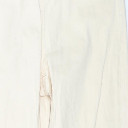 Kley Womens Ivory   Straight Jeans Size 8 L26.5 in