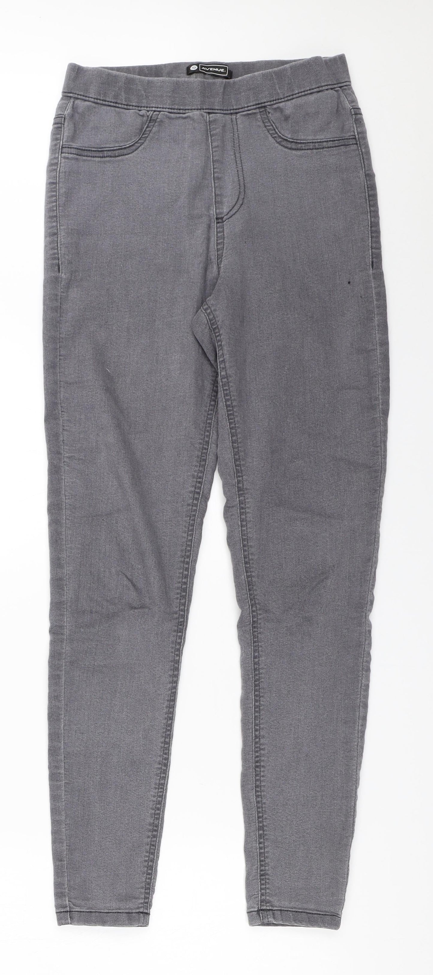 Womens UK Size 10 Avenue Regular Fit Jegging Grey Jeans