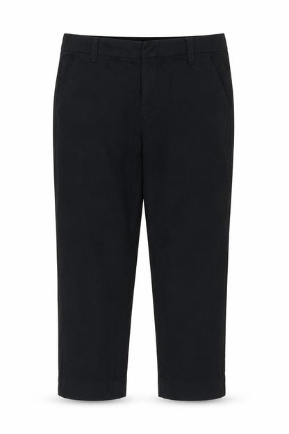 Womens UK Size 44 H&M Regular Fit Capri Black Trousers